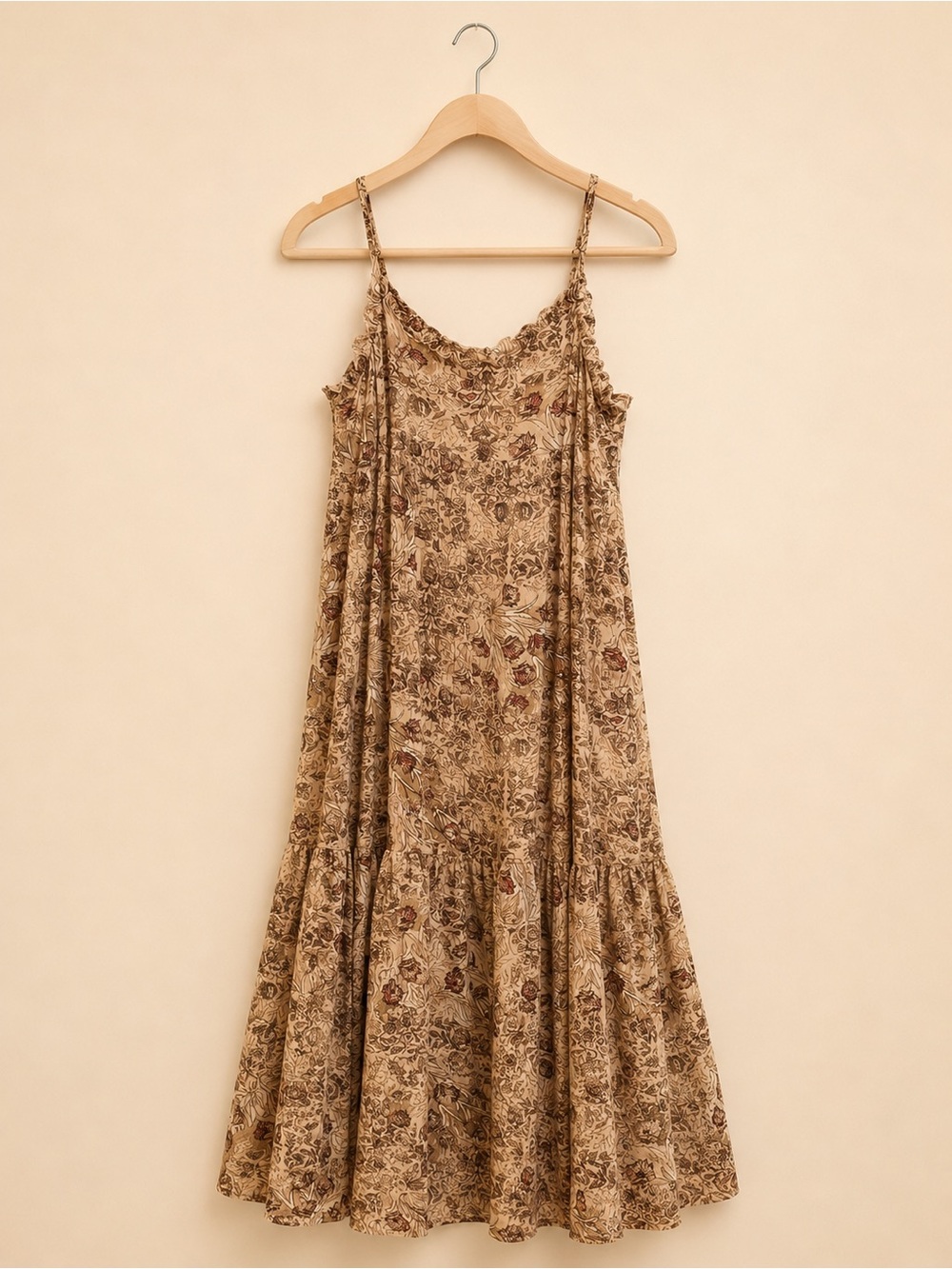 Lilyful Floral Boho Midi Dress | Size S | Flowy Cottagecore Dress